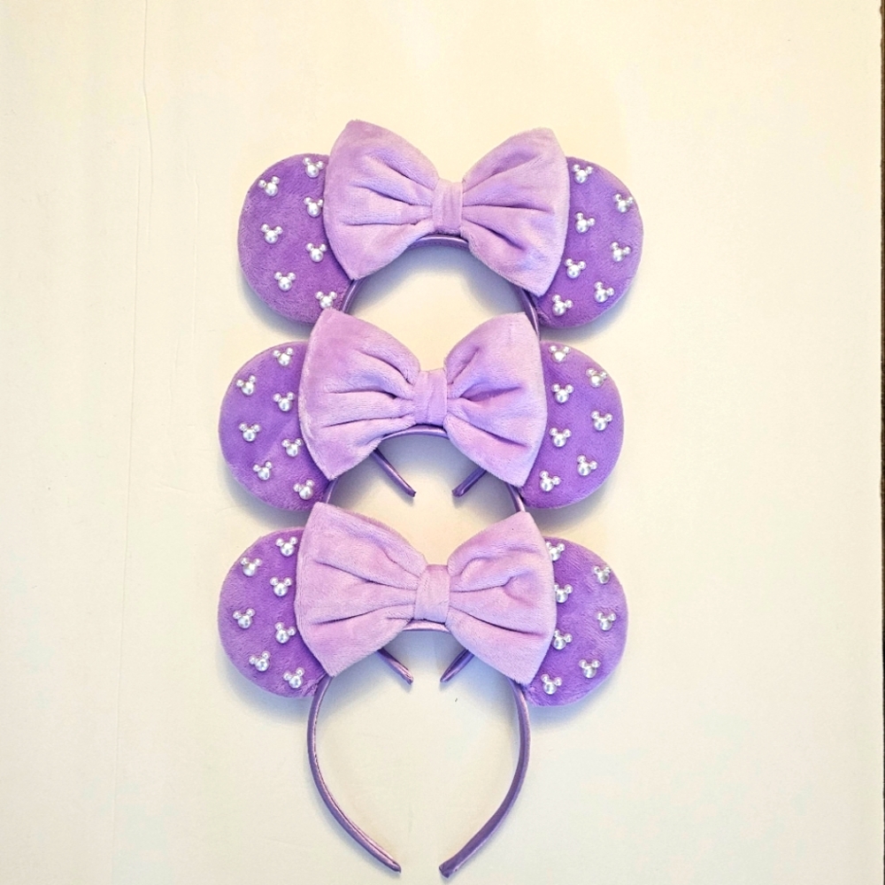Purple Minnie Mouse Ears Headband